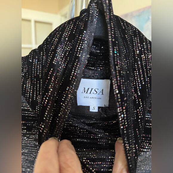 Women’s MISA Los Angeles Stormi Sparkle Dress in Black Size Small - Picture 3 of 7